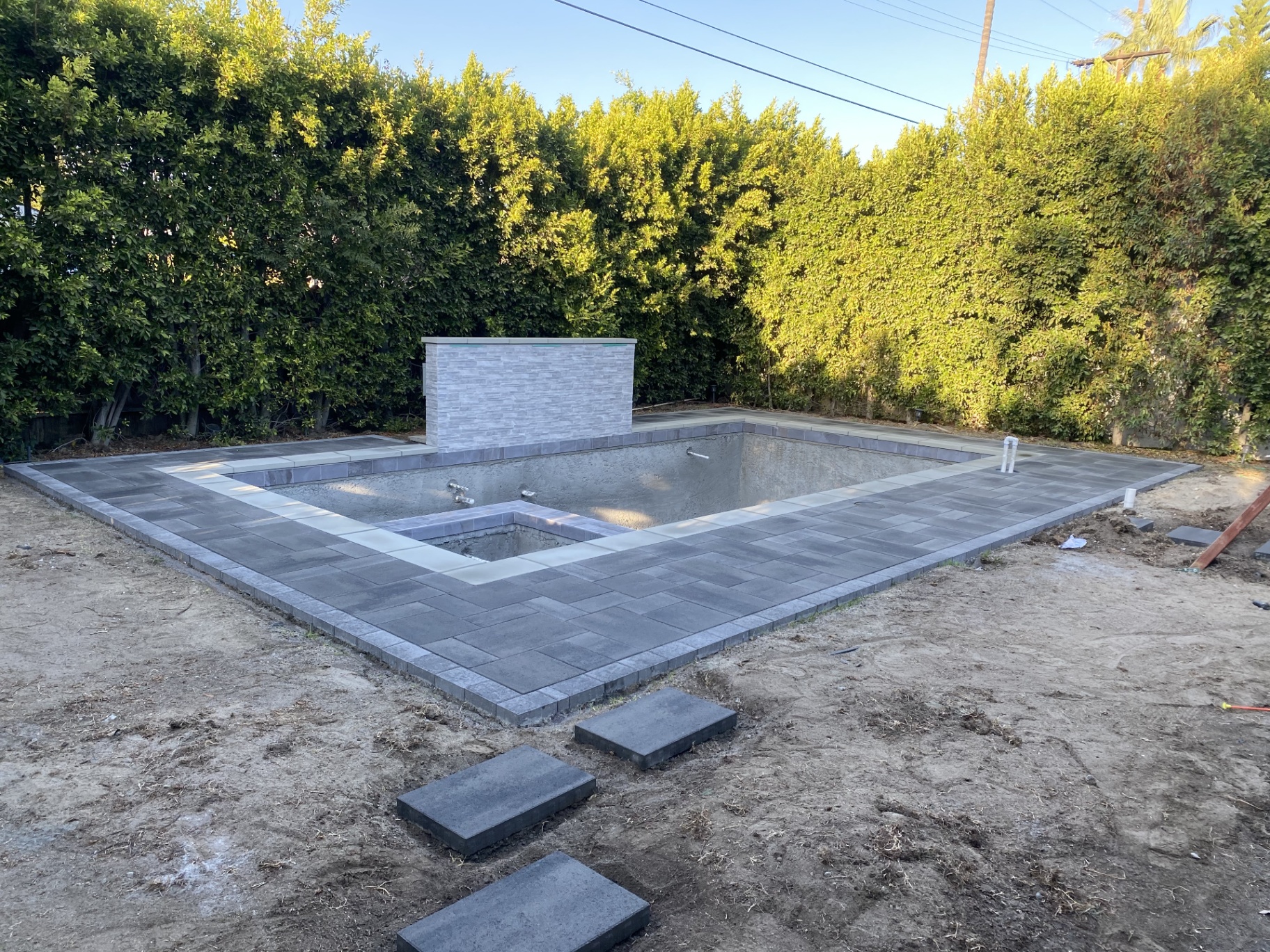 Modern Pool & Paver Deck