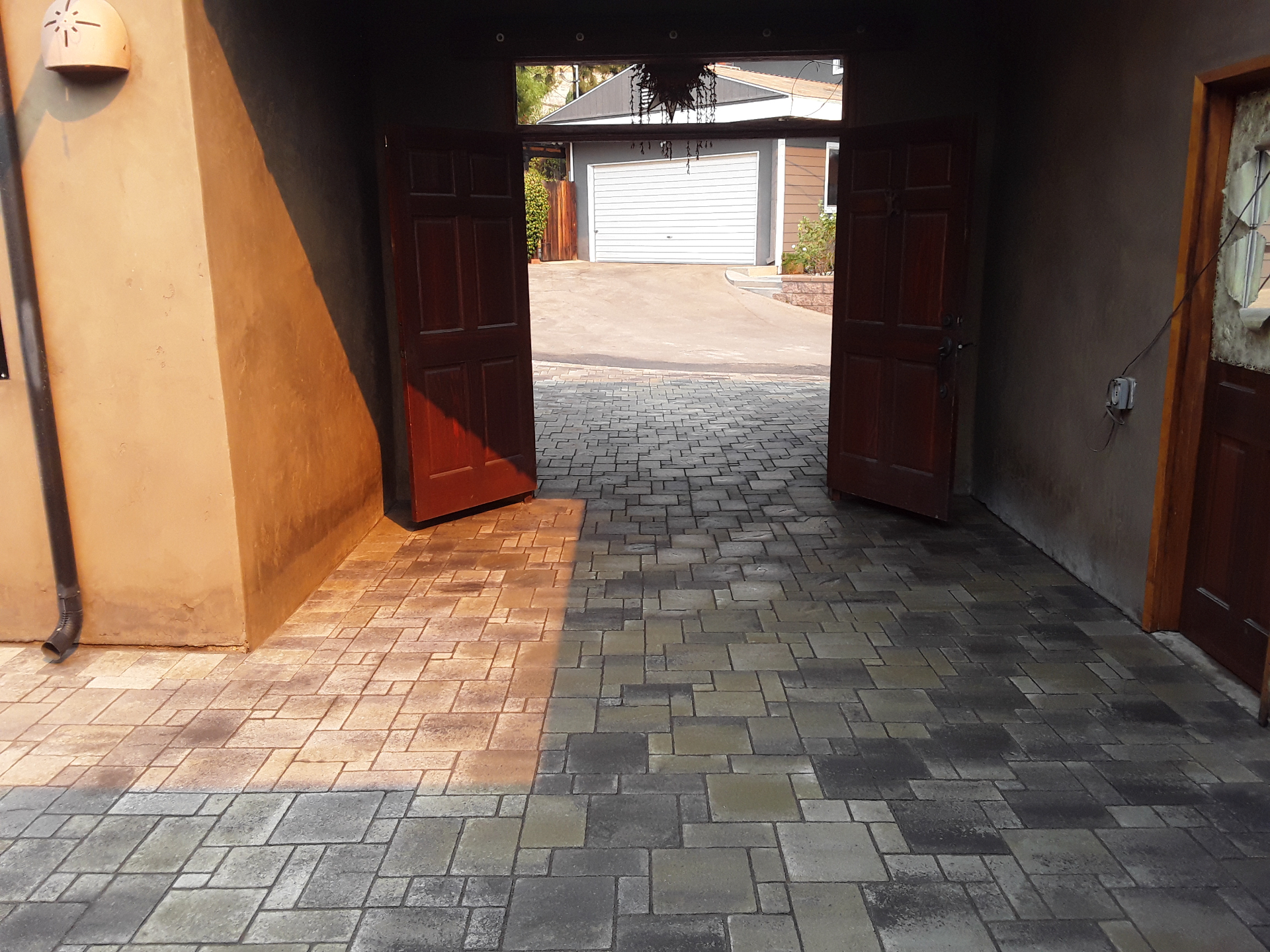 Cobblestone Entryway