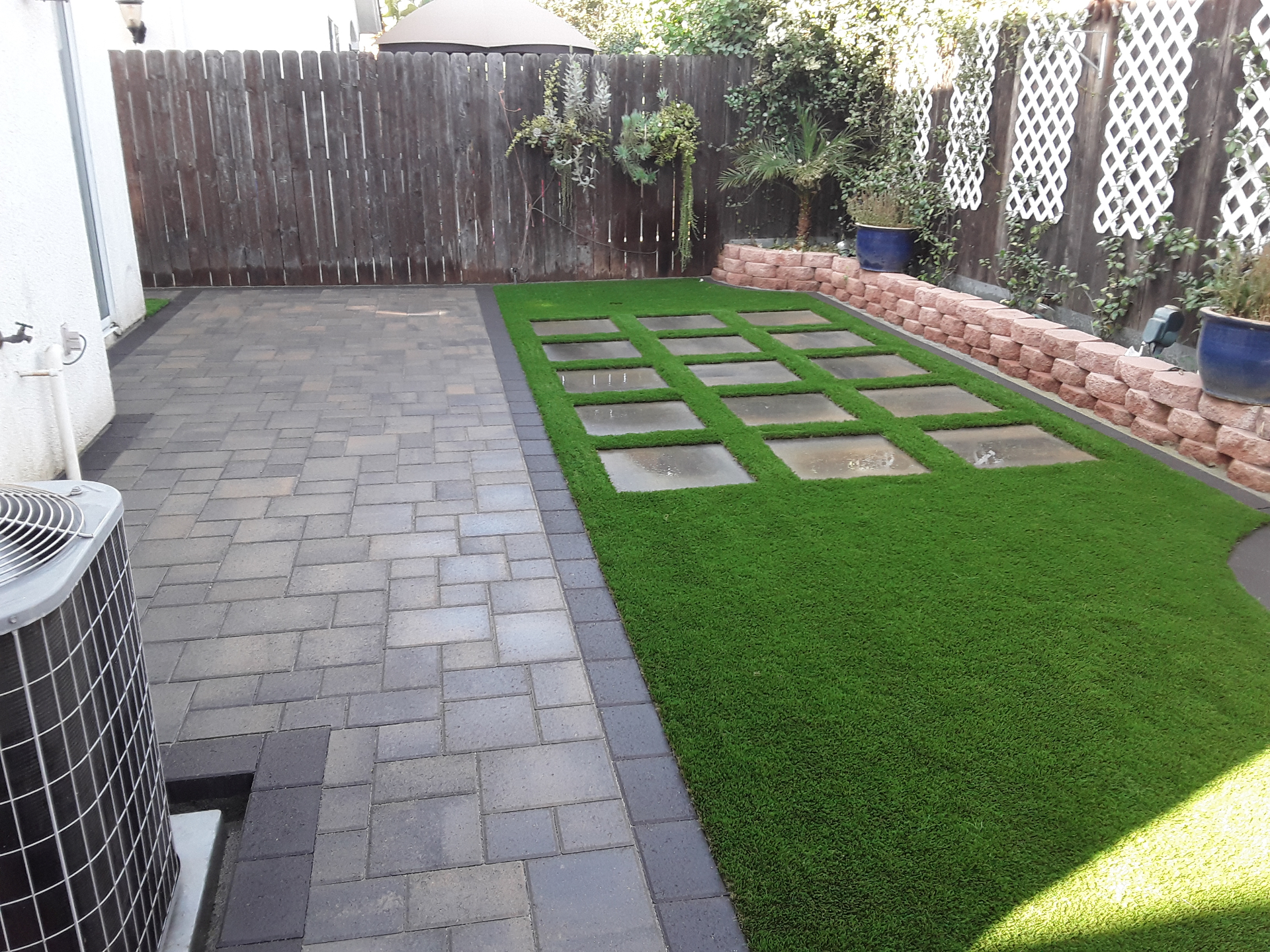 Patio, Turf & Steppers